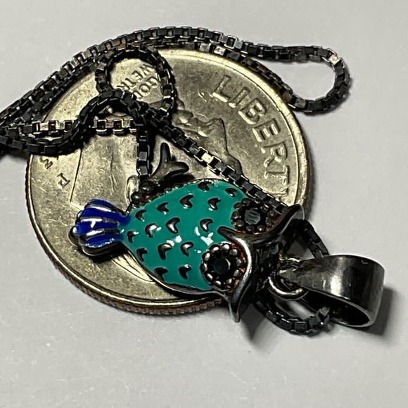 Sterling Silver Owl 🦉 Pendant with Sterling Silver Chain, 18.75 inches long - Picture 7 of 7